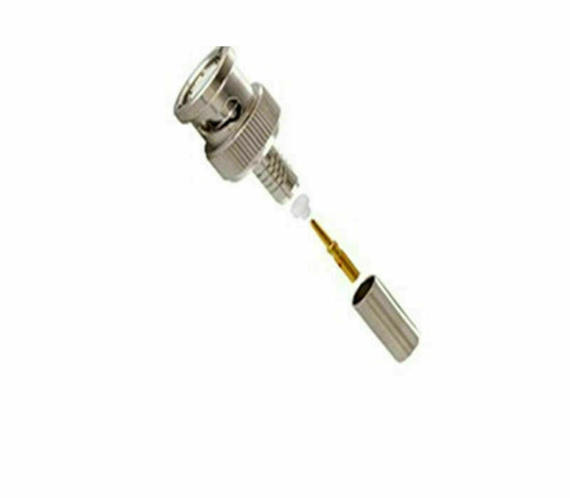 CONNETTORE 408040 BNC RG6 DIAM 7.0 MM 75 OHM CRIMPARE CAVO VIDEO SORVEGLIANZA