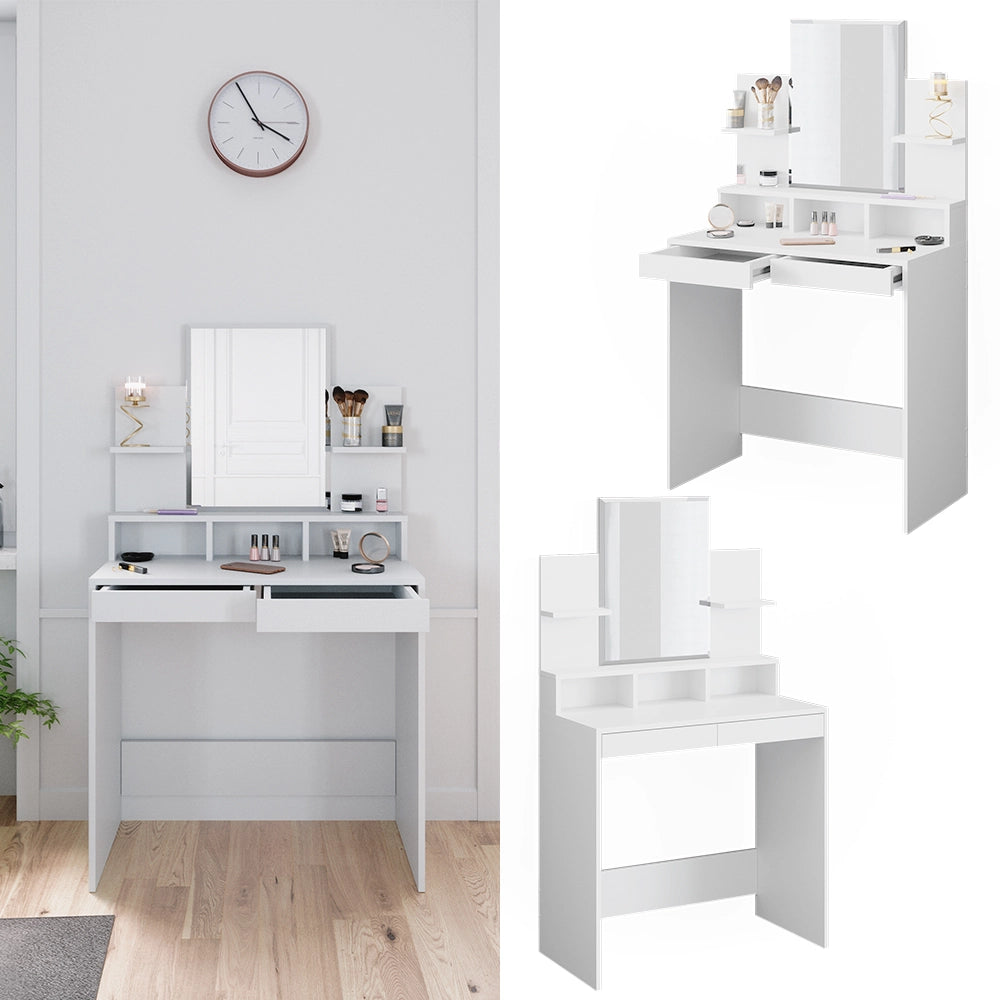 Vicco Tavolo da toeletta Bianco 80 cm