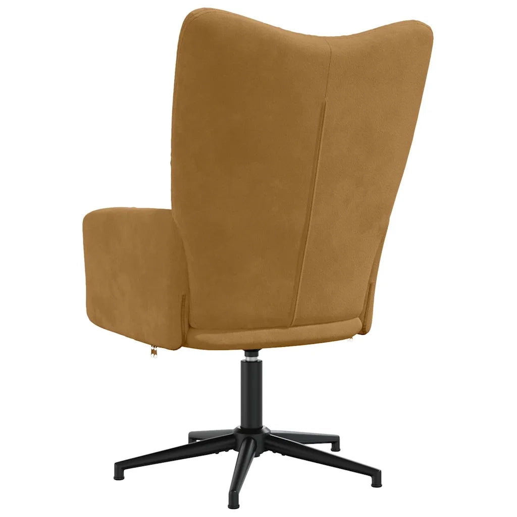 Sedia Relax Marrone in Velluto 328103