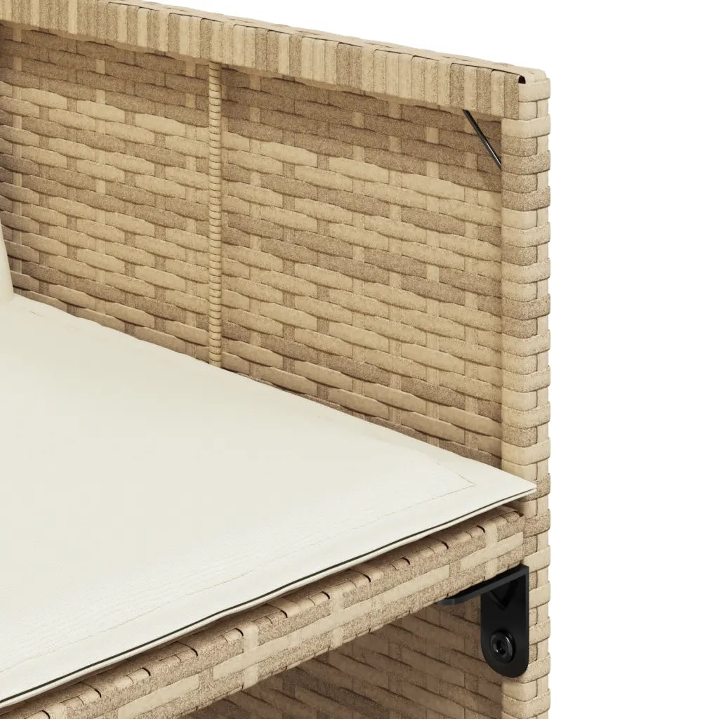 Set da Pranzo da Giardino 13 pz con Cuscini Beige in Polyrattan 3277899