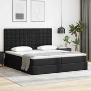 Letto con contenitore e materasso Nero 180 x 200 cm