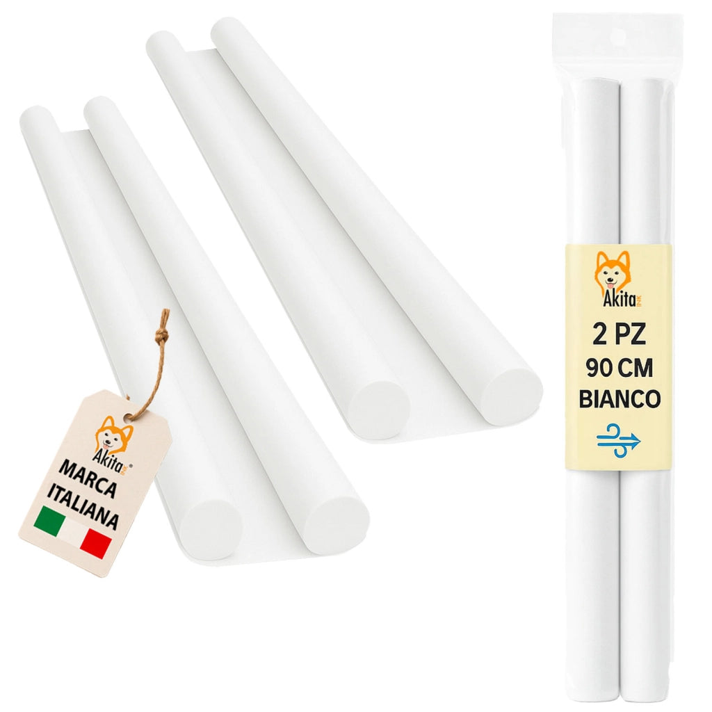 Akitaink 2 Paraspifferi Porta Doppia 90 cm Bianco