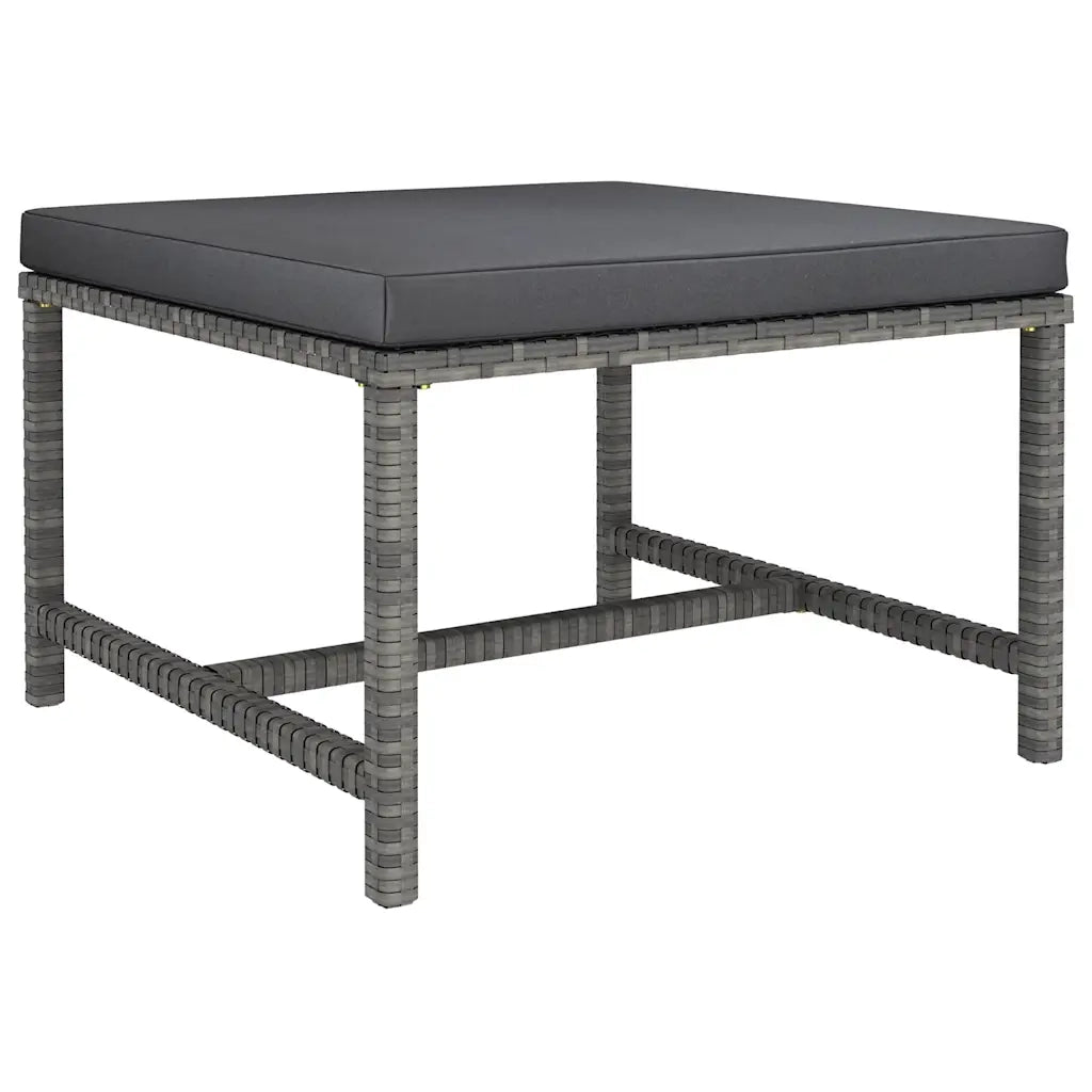 Set Divani da Giardino 7 pz con Cuscini in Polyrattan Grigio 3059764