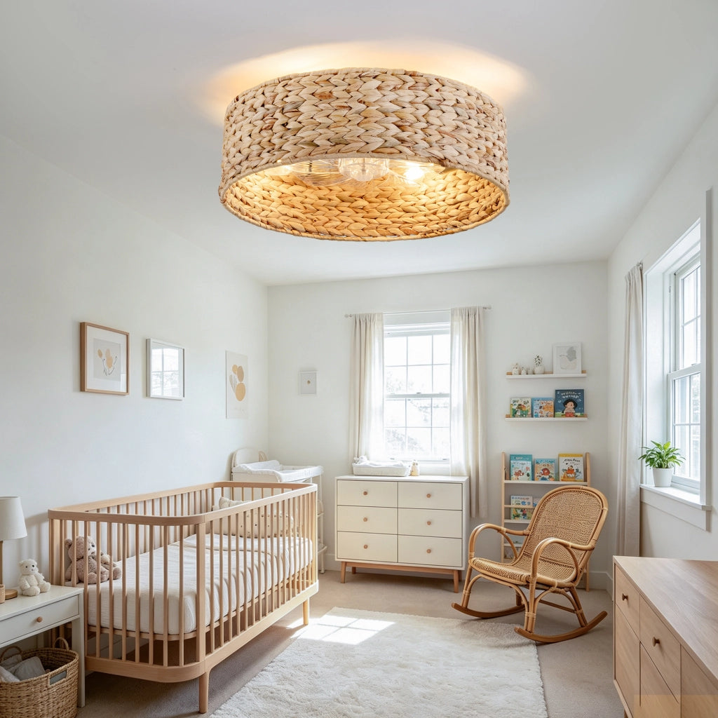 Ventilatore da soffitto con luce 4 portalampada E26 controllo Bluetooth e telecomando 6 velocità rame
