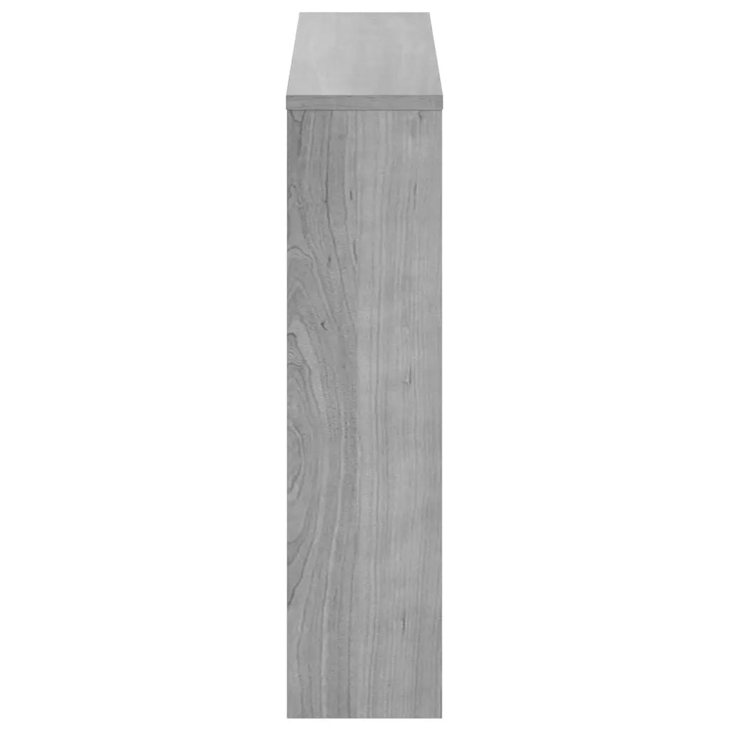 Scarpiera con Specchio a 2 Livelli-Mobile con specchio Grigio sonoma 63x17x67 cm