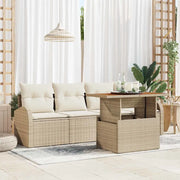 Set Divano da Giardino con cuscino 5 pcs beige e panna 3349518