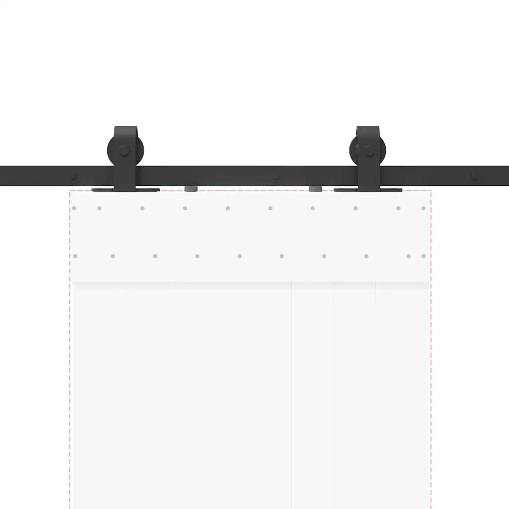 Kit di Binari per Porte Scorrevoli 152,5 cm Acciaio Nero CFW9964183