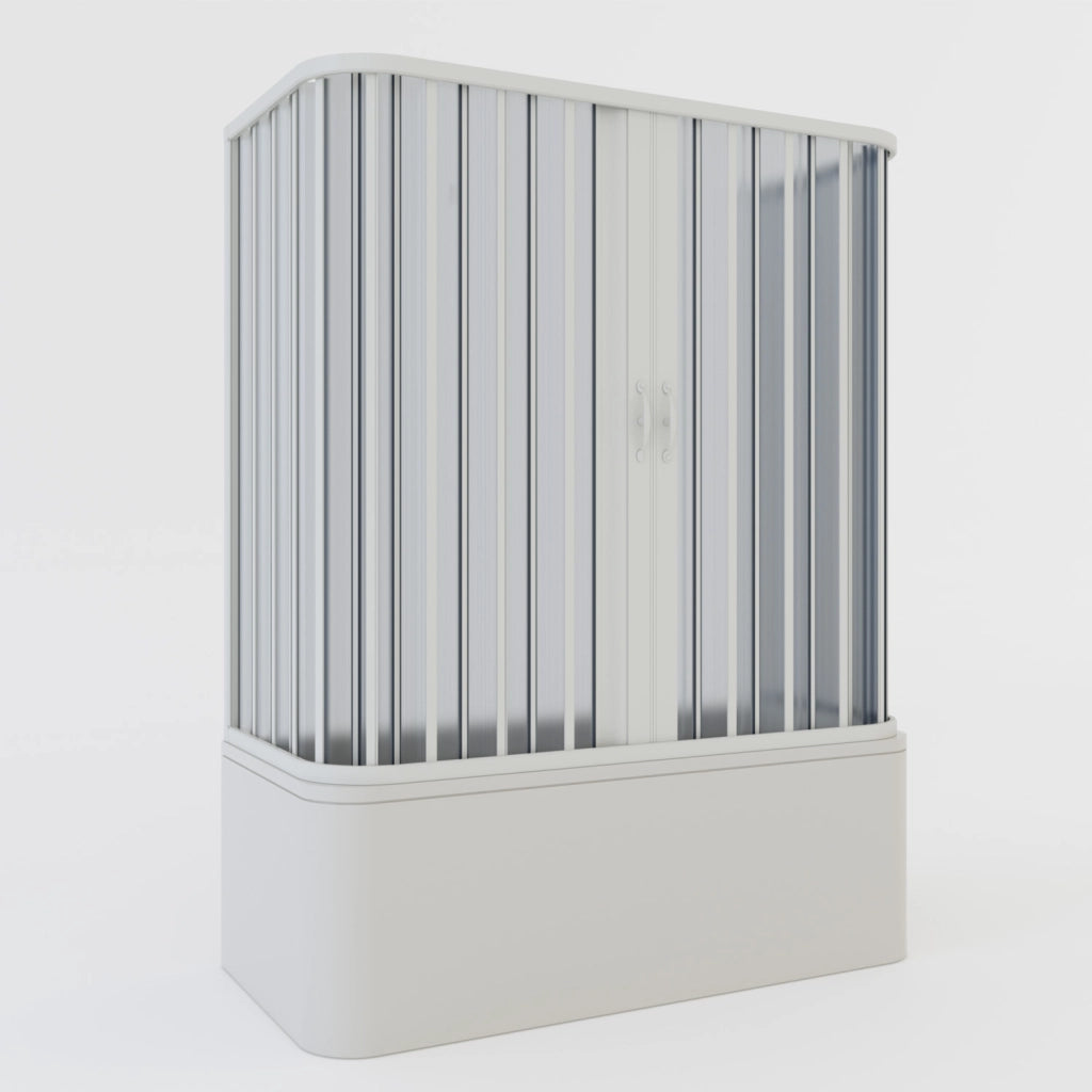Box a 3 lati sopravasca in PVC a soffietto 70x170x70 cm H 150 mod. Tagete con apertura centrale