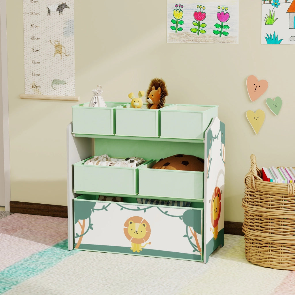 Scaffale Portagiochi Bambini ¨C Xylo ¨C 3 Ripiani Verde