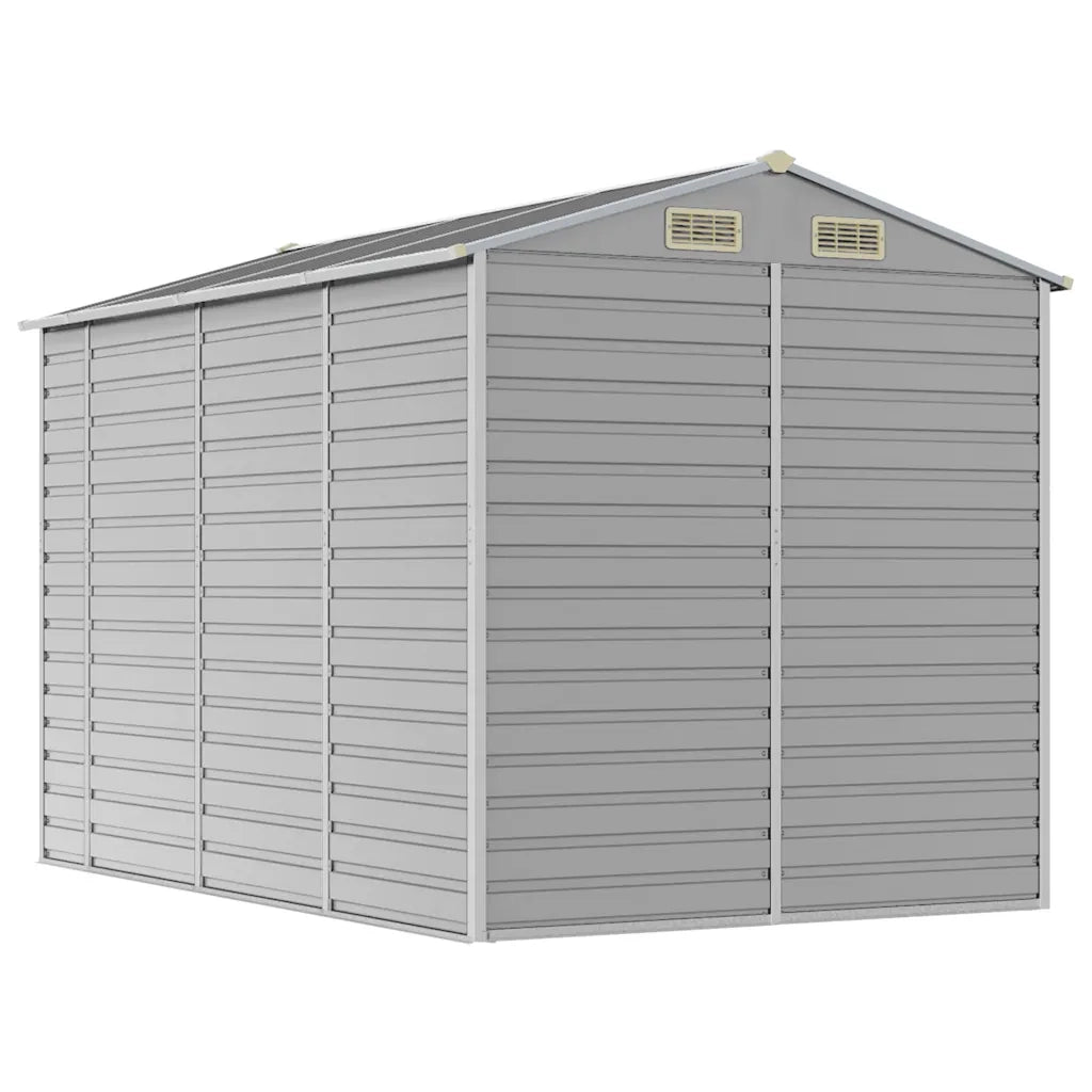 Casetta da giardino grigio chiaro 191x300x198 cm in acciaio zincato 3188244