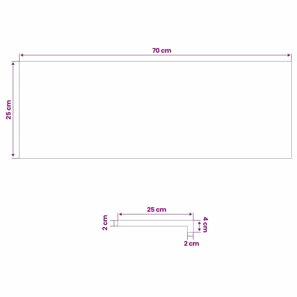 Gradini per Scale 2 pz 70 x 25 x 2 cm Marrone 3449273