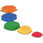 Set 5 Pietre da Equilibrio a Forma di Rana, Impilabili, in Plastica, Multicolore