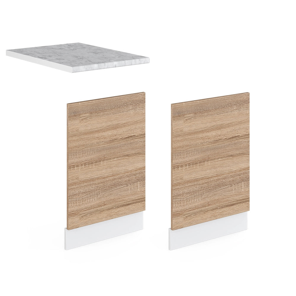 Pannello frontale R-Line Sonoma/Bianco 45 cm, PL Marmo Vicco