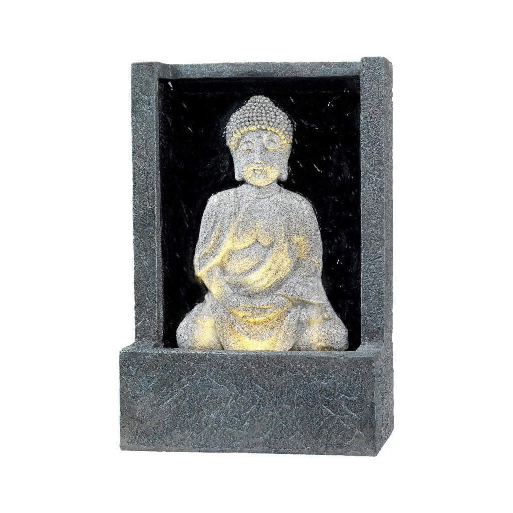 FONTANA CON BUDDHA 14X26XH39CM CON 4 LED A LUCE CA