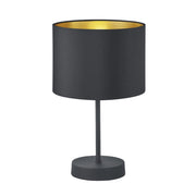 Lampada da tavolo HOSTEL nera oro metallo E27 Trio