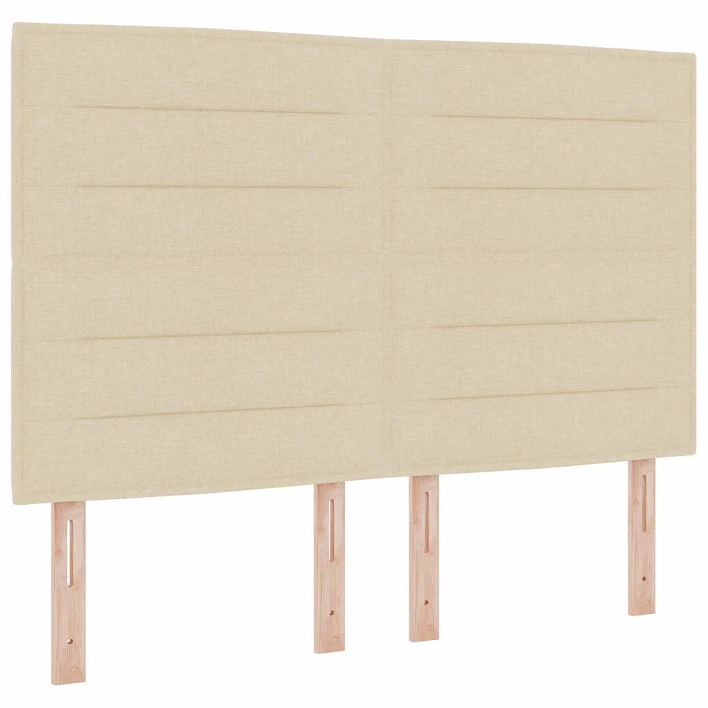 Letto a molle con materasso Crema 140 x 200 cm Tessuto