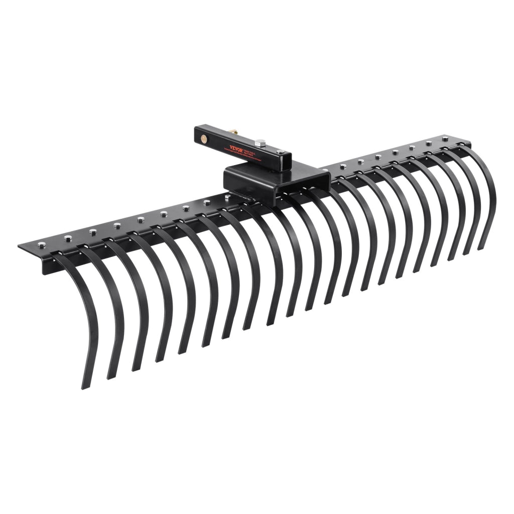 Arieggiatore e Rastrello da Traino per Prato ATVLR60 1524 mm, 21 Denti in Acciaio Q235, per Giardino e Paesaggistica, Robusto e Pratico