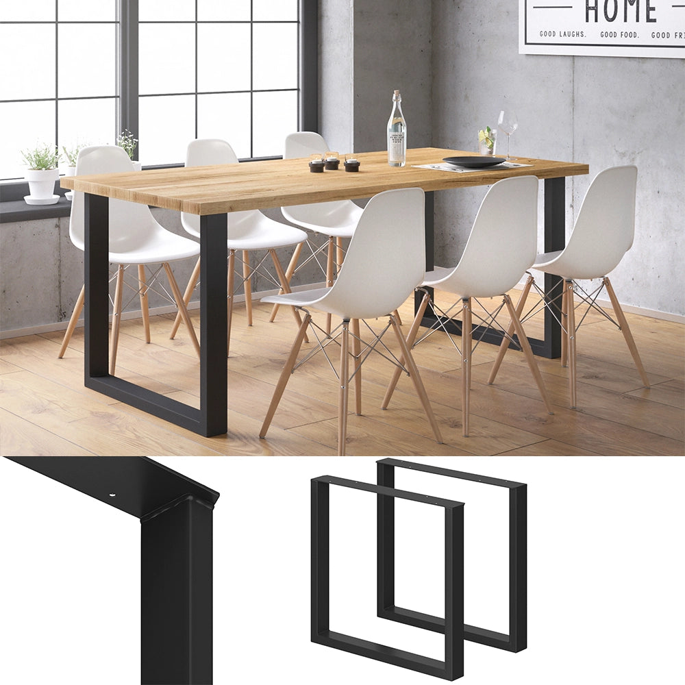 Vicco Gambe per tavolo Nero 80 x 72 cm Quadrato