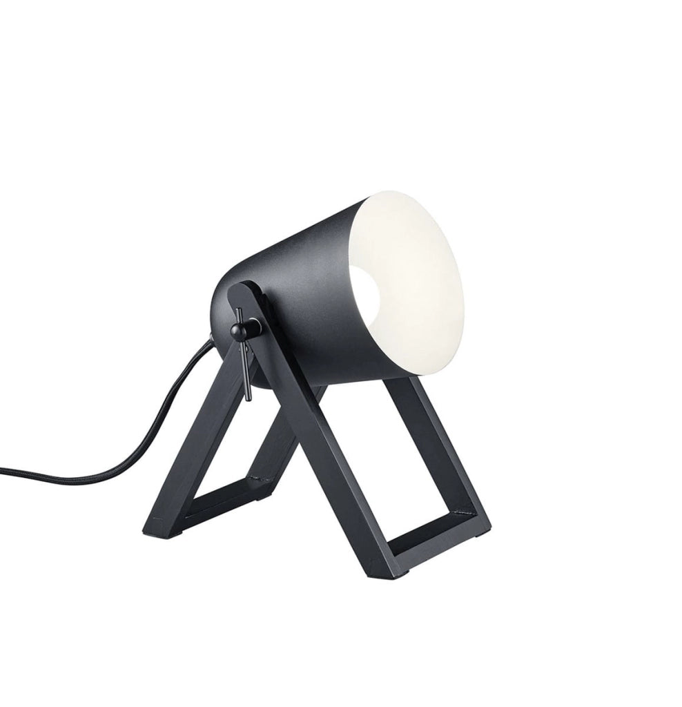 Lampada da tavolo MARC nera legno/metallo E27 25W RL