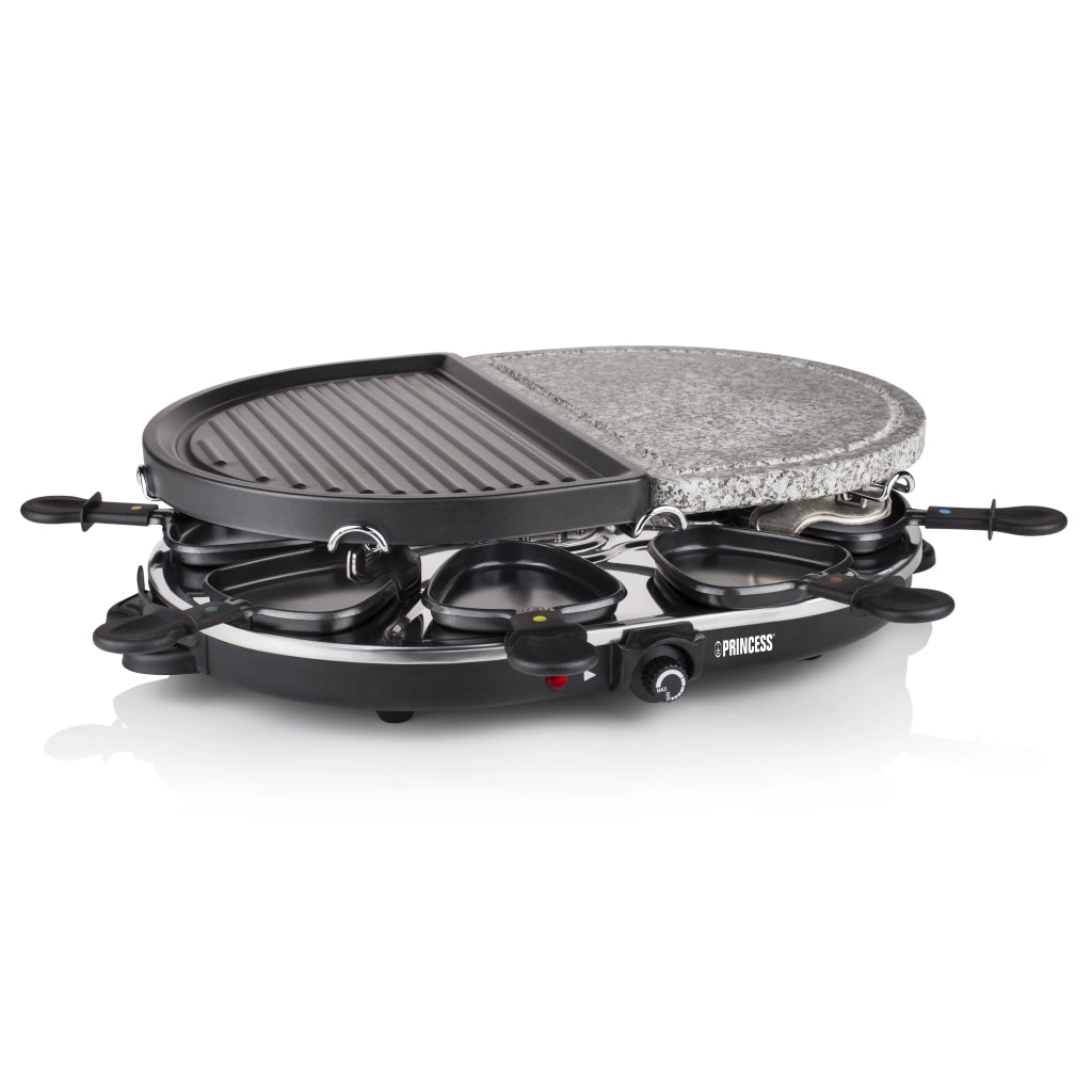 Princess 162710 raclette 8 oval stone & grill party - 01.162710.01.001