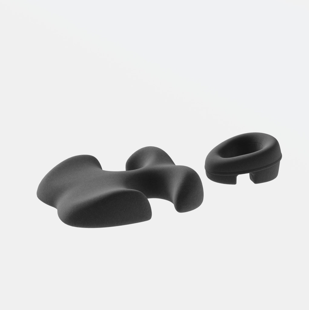 Cuscino da massaggio 30x16x16 cm in memory foam grigio scuro per dormire