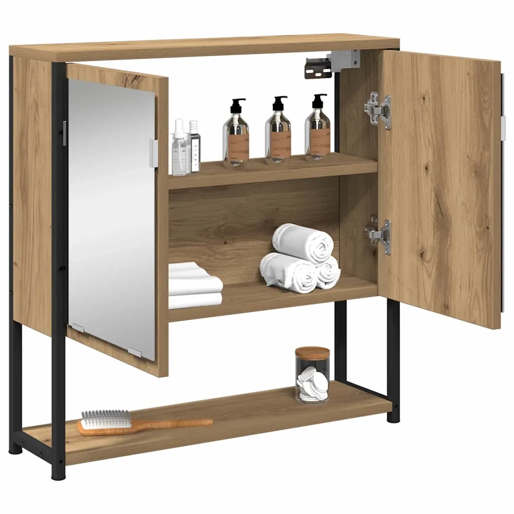 Mobiletto per specchio Rovere artigianale 60 x 16 x 60 cm 862224