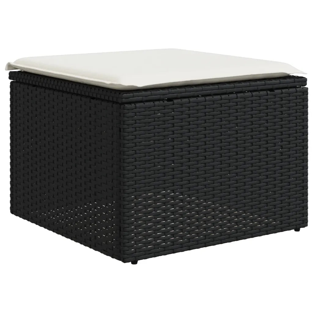 Set Divani da Giardino con Cuscini 8 pz Nero in Polyrattan 3226238