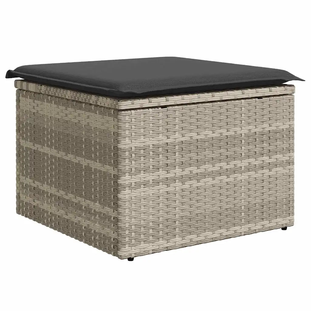 Set Divano da Giardino 5 pcs Grigio chiaro polyrattan 3355691