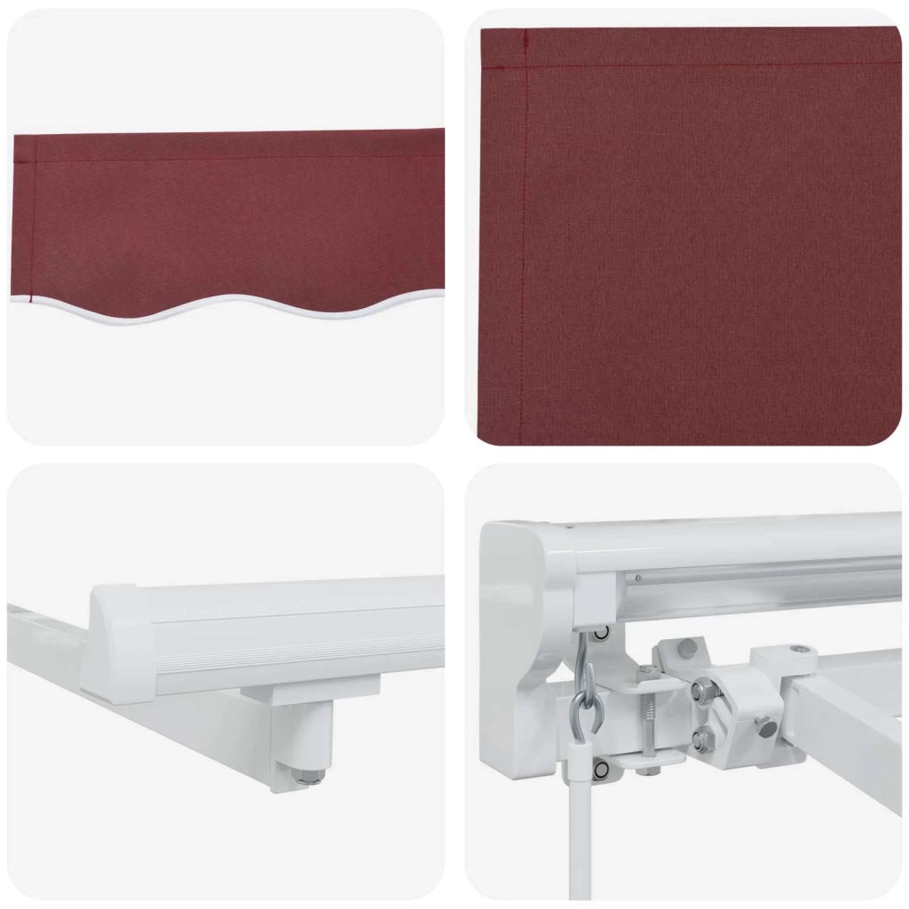 Tenda retrattile manuale Borgogna 4 × 3 m 3420254