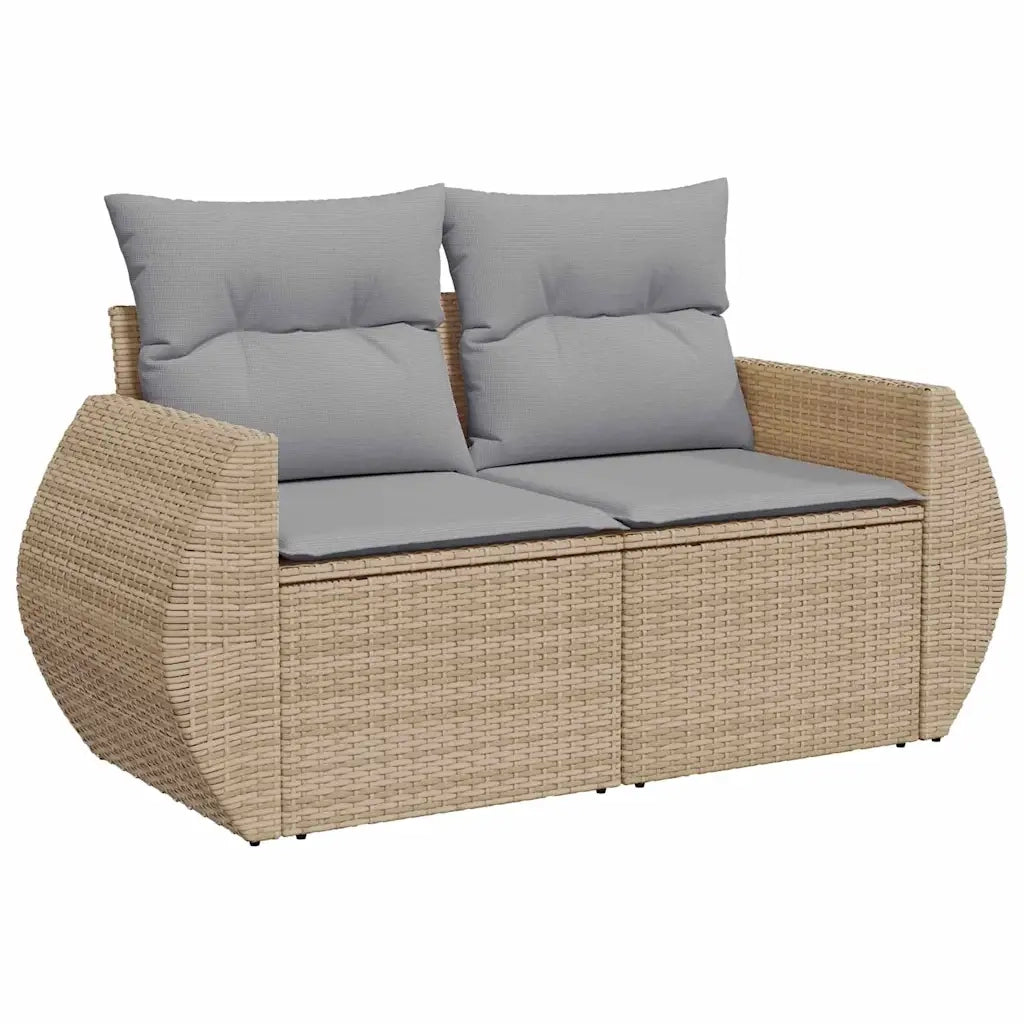 Set Divano da Giardino con cuscino 8 pcs beige e grigio chiaro 3363827