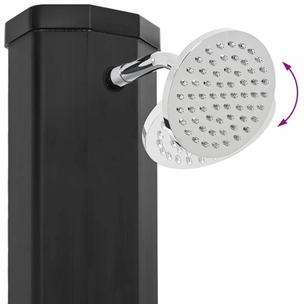 Doccia solare con testa doccia e rubinetto 40 l Nero 42039812