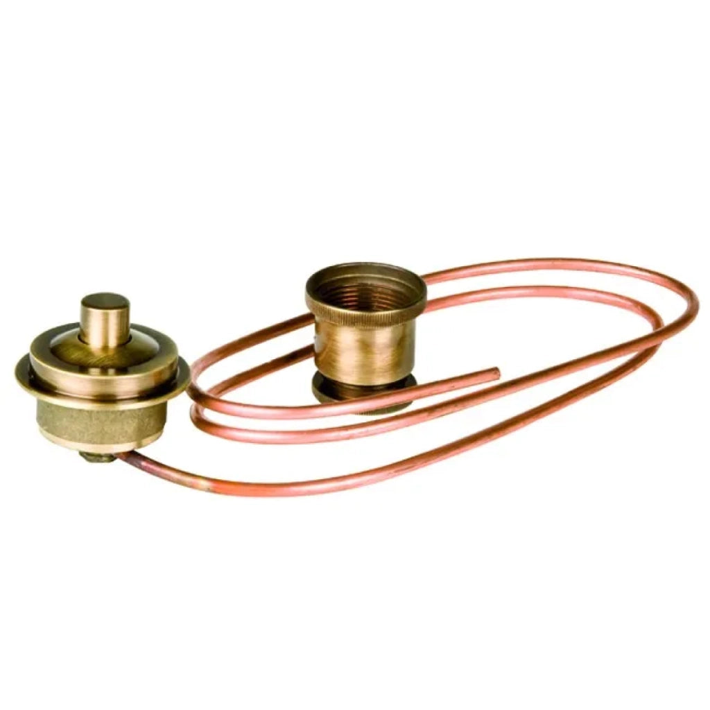 PULSANTE PER CASSETTA ALTA IN CERAMICA IN OTTONE COLORATO BRONZATO   PORTA & BINI RUBINETTERIE SNC
