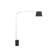 Piantana Contemporanea Slope Marmo Cilindro Nero Diffusore Nero 1 Luce E27