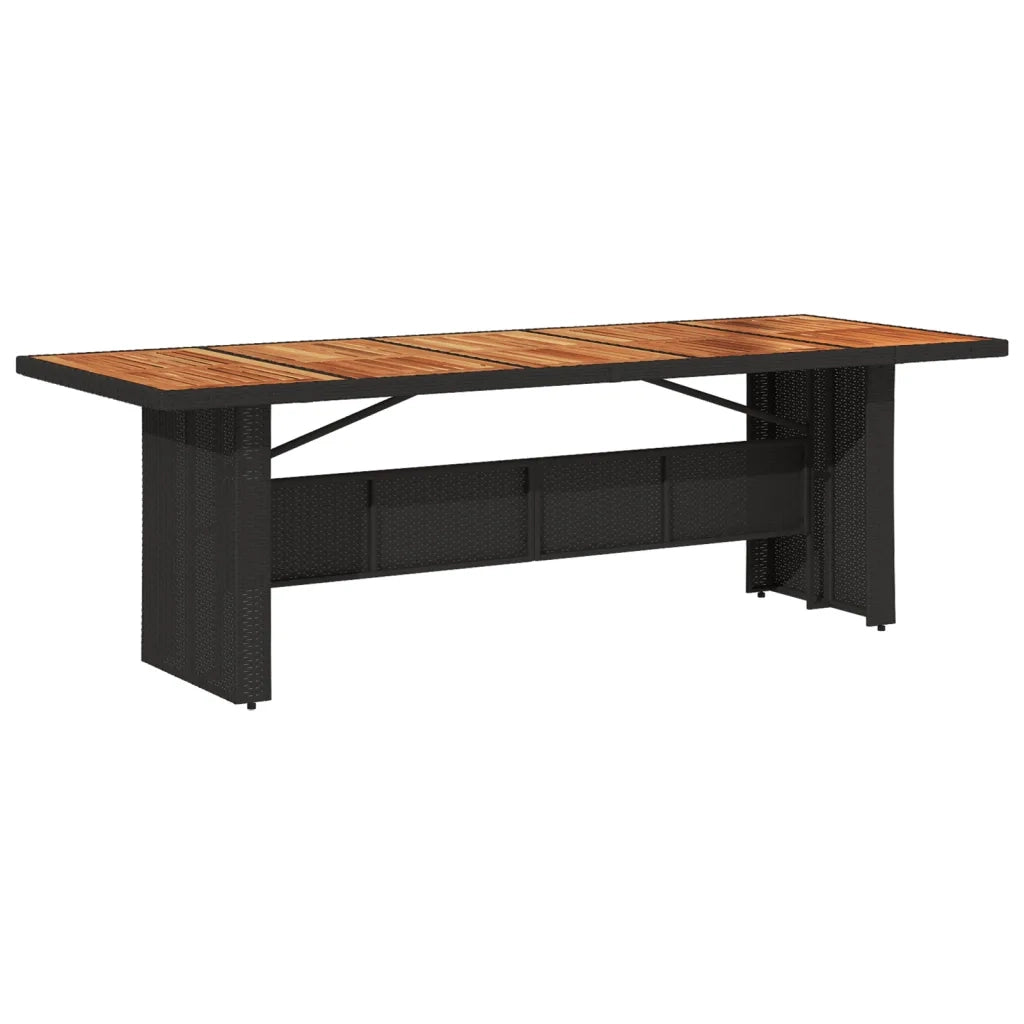 Set da Bistrò da Giardino 11 pz con Cuscini Nero in Polyrattan 3277233
