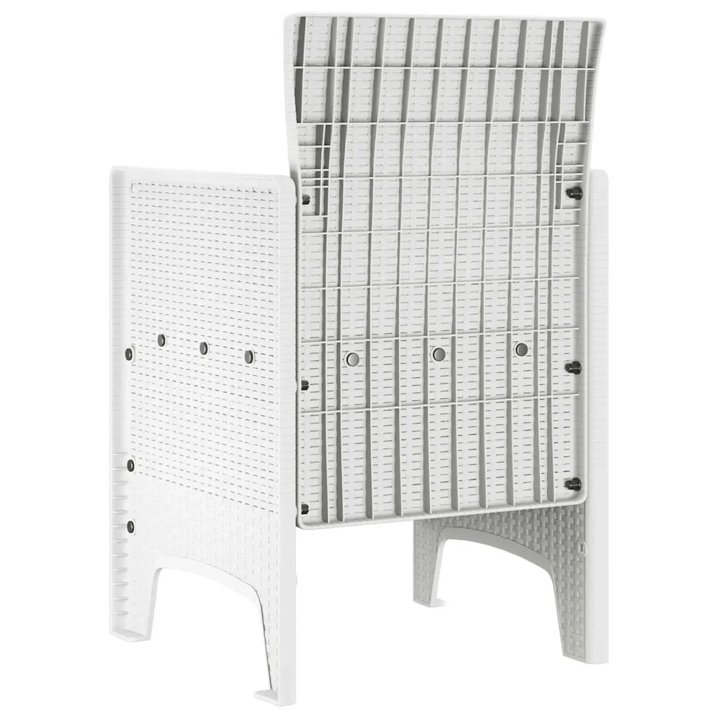Sedia da Giardino 4 pcs Bianco 53 x 49 x 85 cm Polipropilene