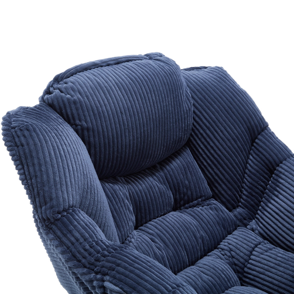 Poltrona Relax con Poggiapiedi e Braccioli ¨C Xylo ¨C Blu