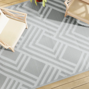 Tappeto da Esterni ARAKIL Grigio 190x290 cm in PP 368564