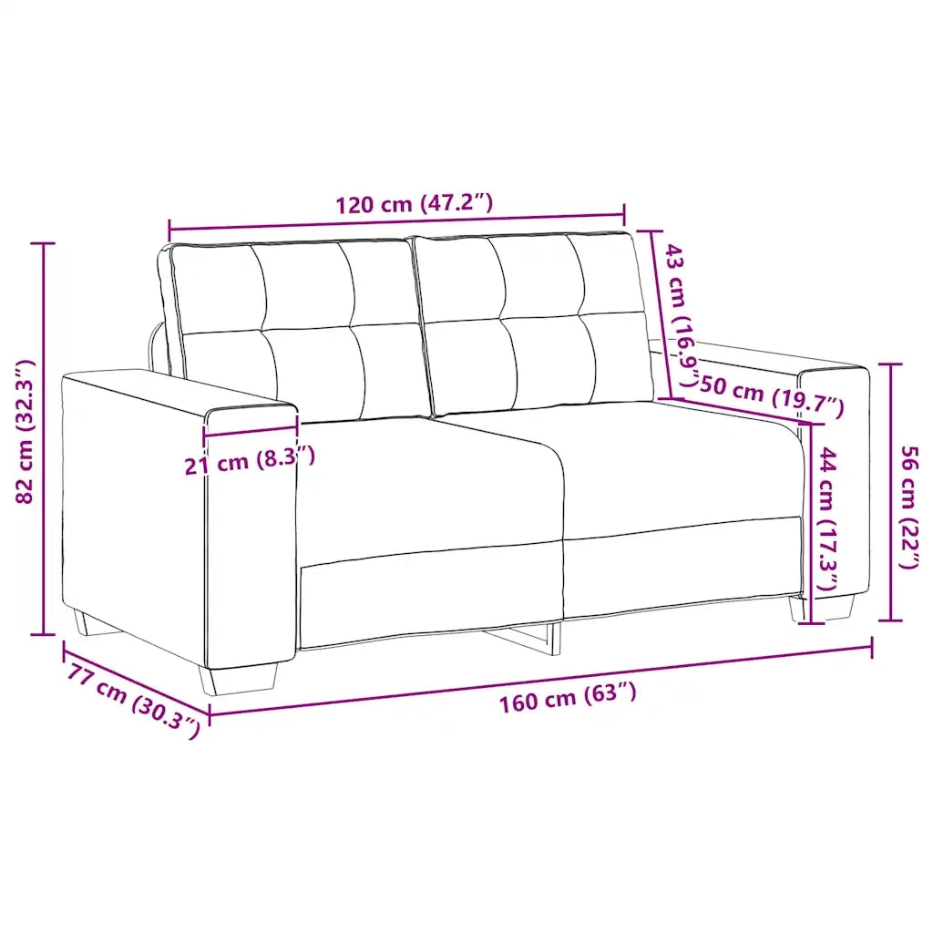 Set divano a 2 pz con Cuscini Tessuto Grigio Scuro 3324711