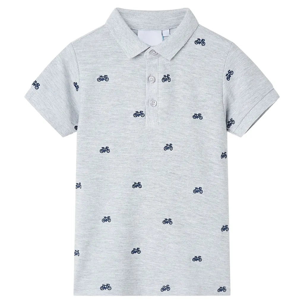Polo per Bambini Grigio Mélange 116 12166