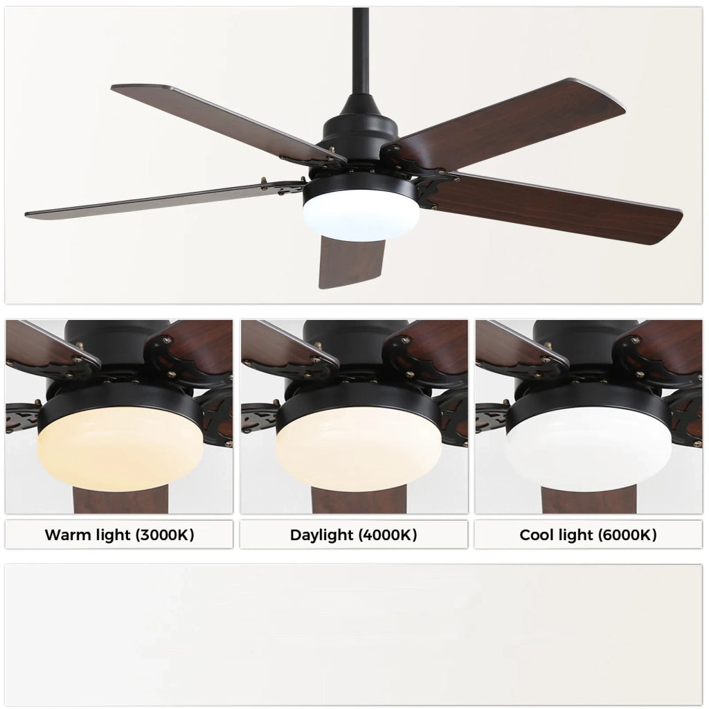 Ventilatore da soffitto piatto 106 cm con luce e telecomando, motore DC silenzioso, funzione timer e memoria luce