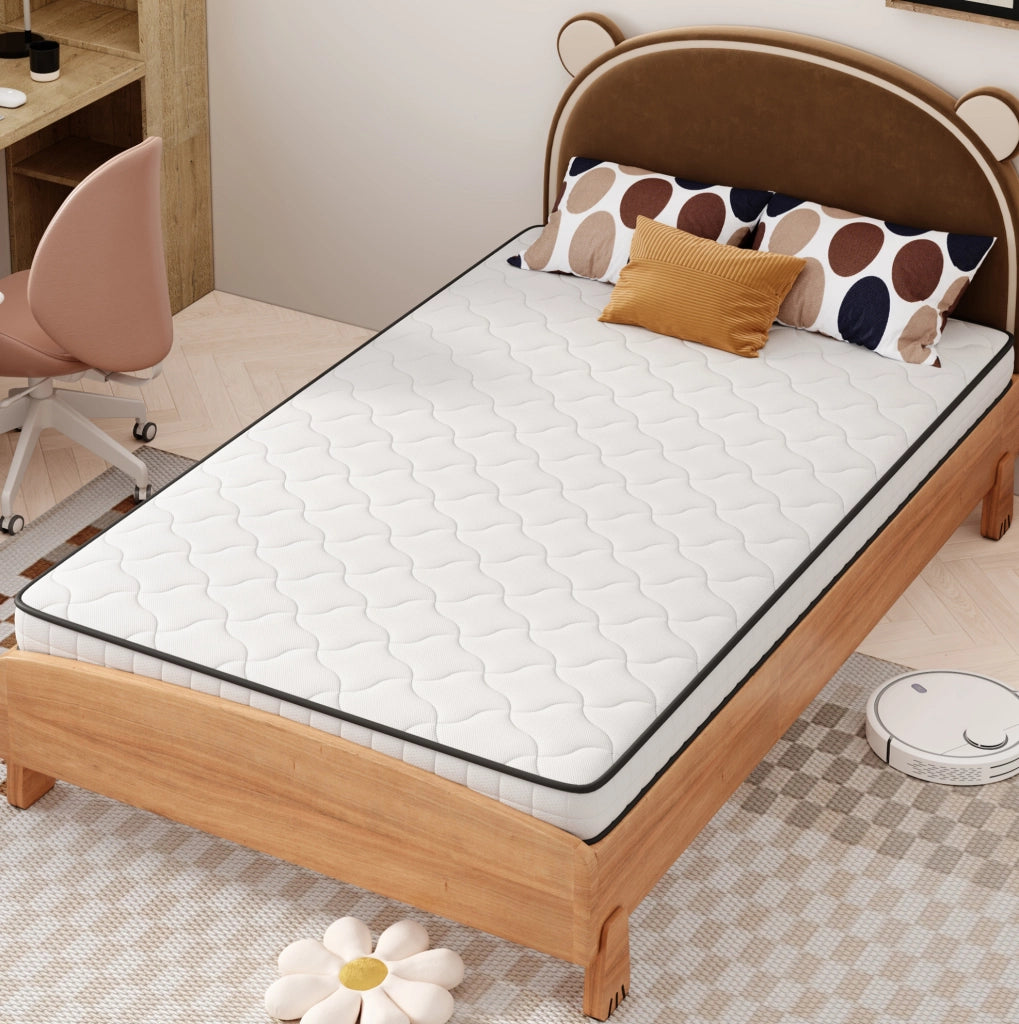 Materasso a molle 90x200 cm; h 10 cm; ergonomico; bianco