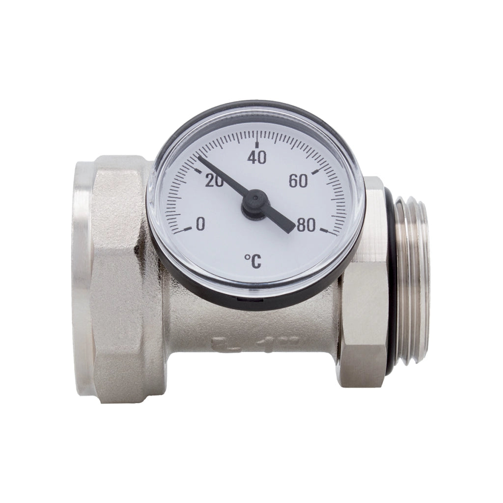RACCORDO PORTATERMOMETRO ORIENTABILE CON TERMOMETRO- 1 DN 25 10bar/145psi- ITAP- pezzi 1