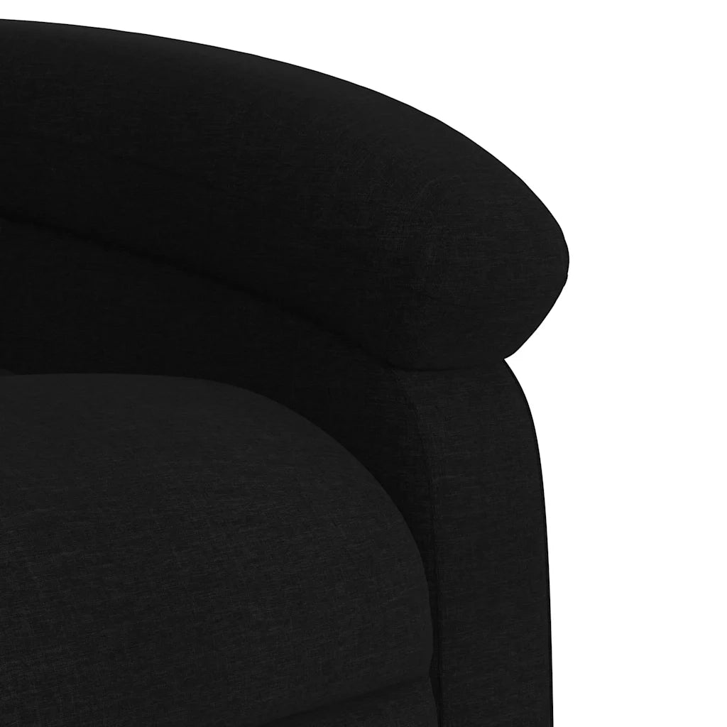 Poltrona Reclinabile in Tessuto Nero 371691