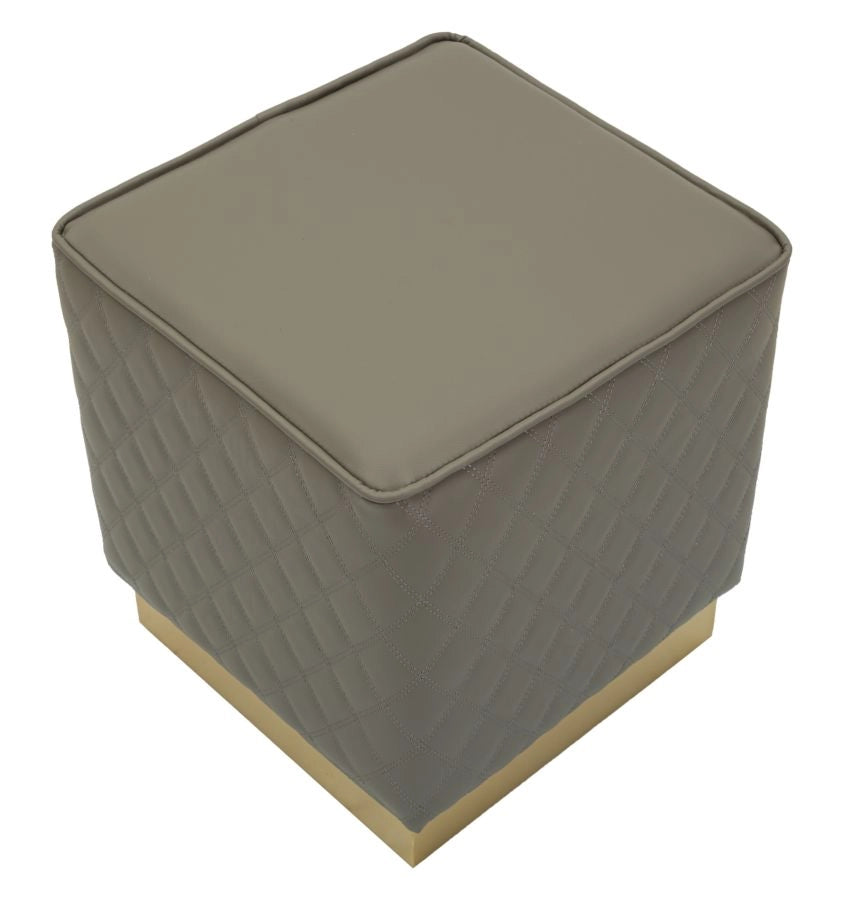 Puff Quadrato Sharon 38x38x38 cm in Pino e MDF e Metallo e Plastica