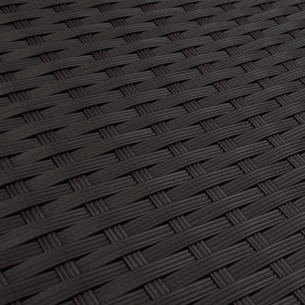 Set Divano da Giardino 6 pz con Cuscini Nero in Polyrattan 3218795
