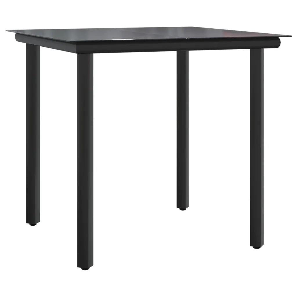 Set da Pranzo da Giardino 3 pz con Cuscini Nero in Polyrattan 3213399