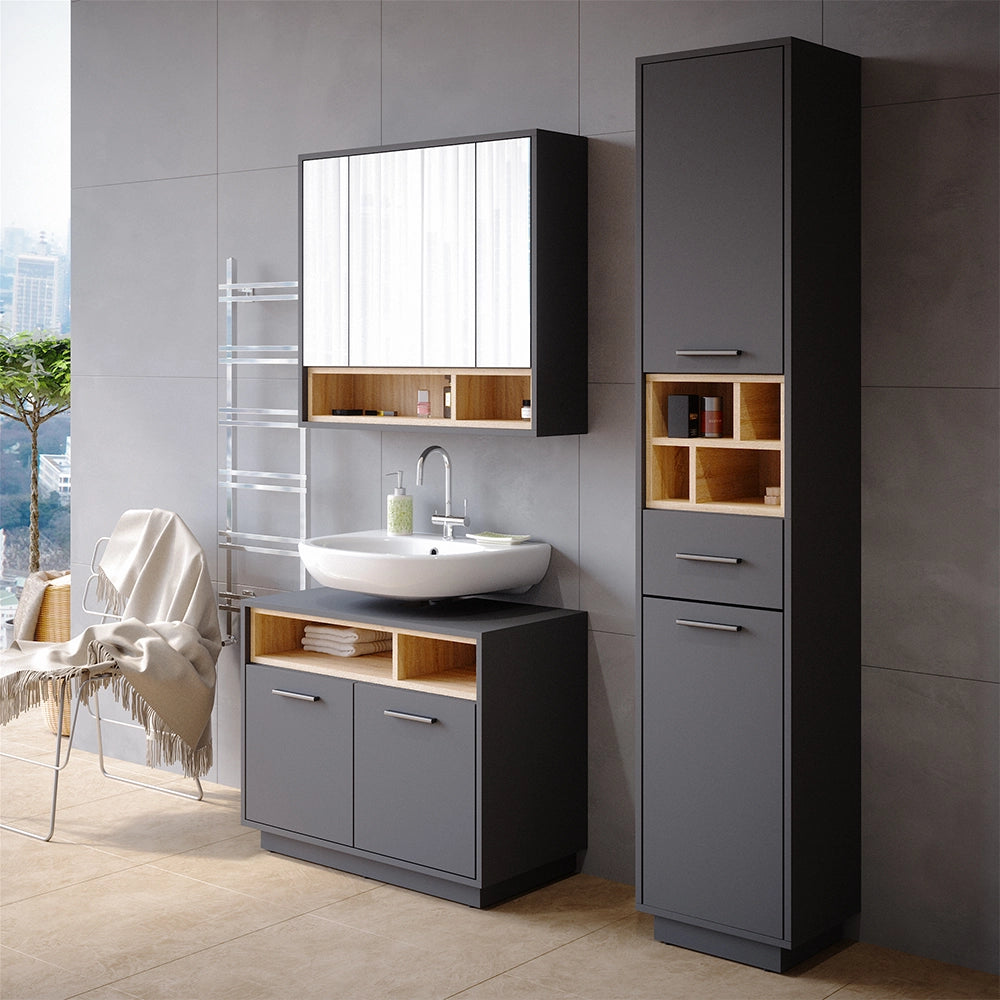 Vicco Mobile bagno alto Antracite 38 x 190 cm