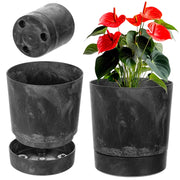 Vaso da fiori KADAX con supporto, rotondo, in plastica, 27,5 cm