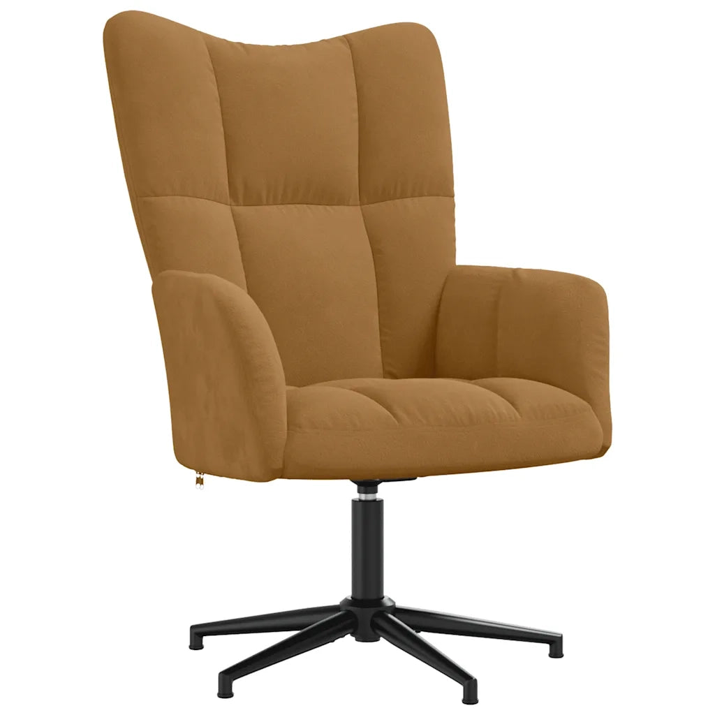 Sedia Relax Marrone in Velluto 328103