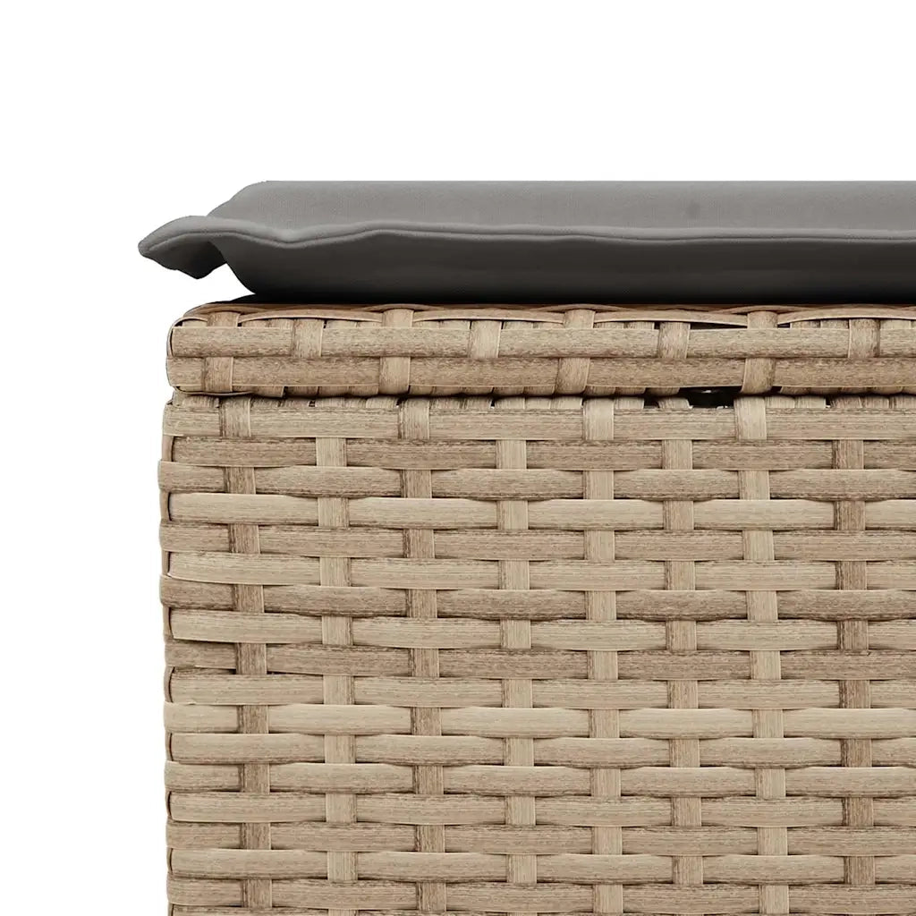 Set Divano da Giardino 9 pz con Cuscini Beige Polyrattan Acacia 3327636